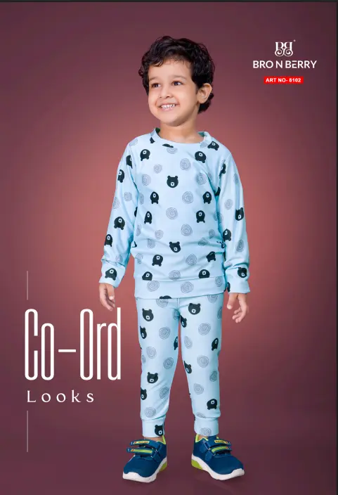 8102 Cord Set RNFS with Track Pant With Hand & Bottom Cuff(T-shirt)