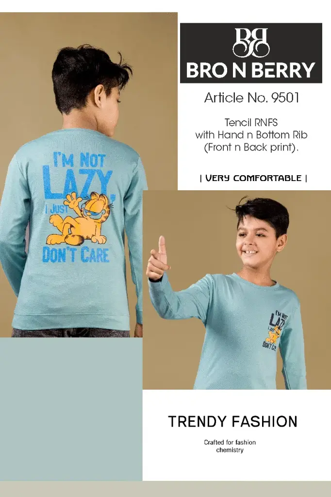 9501 T-Shirt RNFS With Hand & Bottom Cuff Front & Back Print