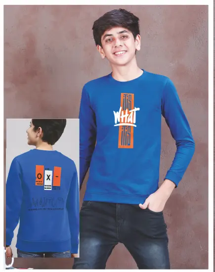 [6501] 6501 T-Shirt RNFS With Hand & Bottom Derby Rib Front & Back Print