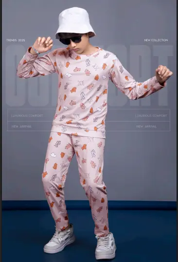 [8101] Cord Set RNFS with Track Pant With Hand & Bottom Cuff(T-shirt) 